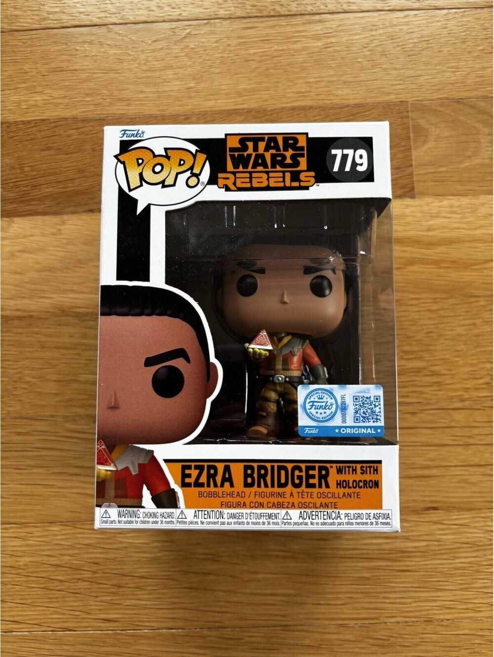Funko Pop Star Wars Rebels Ezra Bridger With Sith Holocron #779 Vinyl Figure